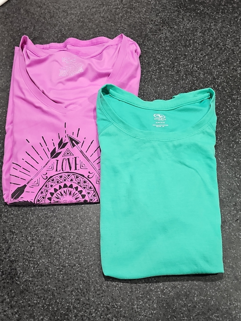 Womens Teal Tank Top and Pink Graphic Tee Pack